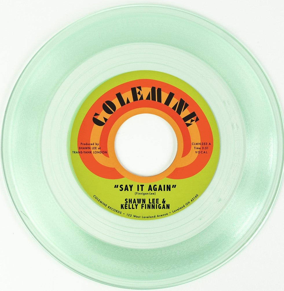 Shawn Lee & Kelly Finnigan - Say It Again / Harpsichord Rock Vinyl, 7" clear