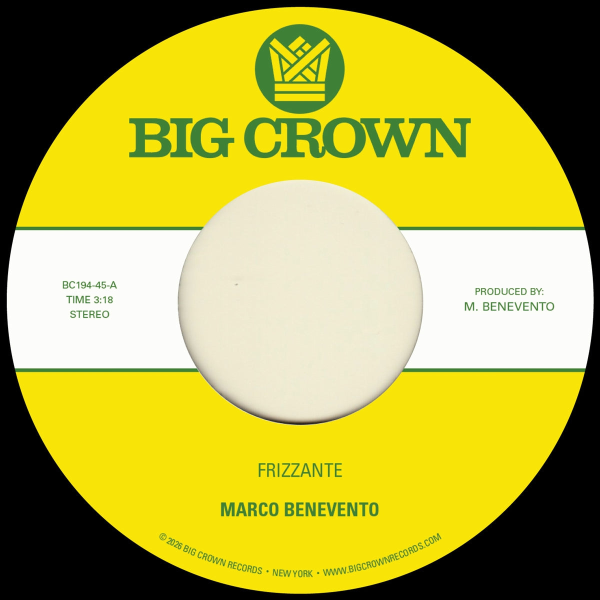 Marco Benevento – Frizzante / Turandot Vinyl, 7"