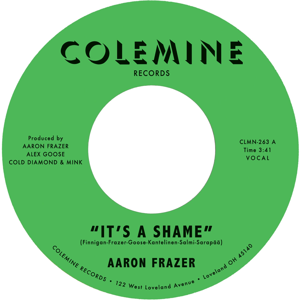 Aaron Frazer - It's A Shame / The Fool Vinyl, 7"