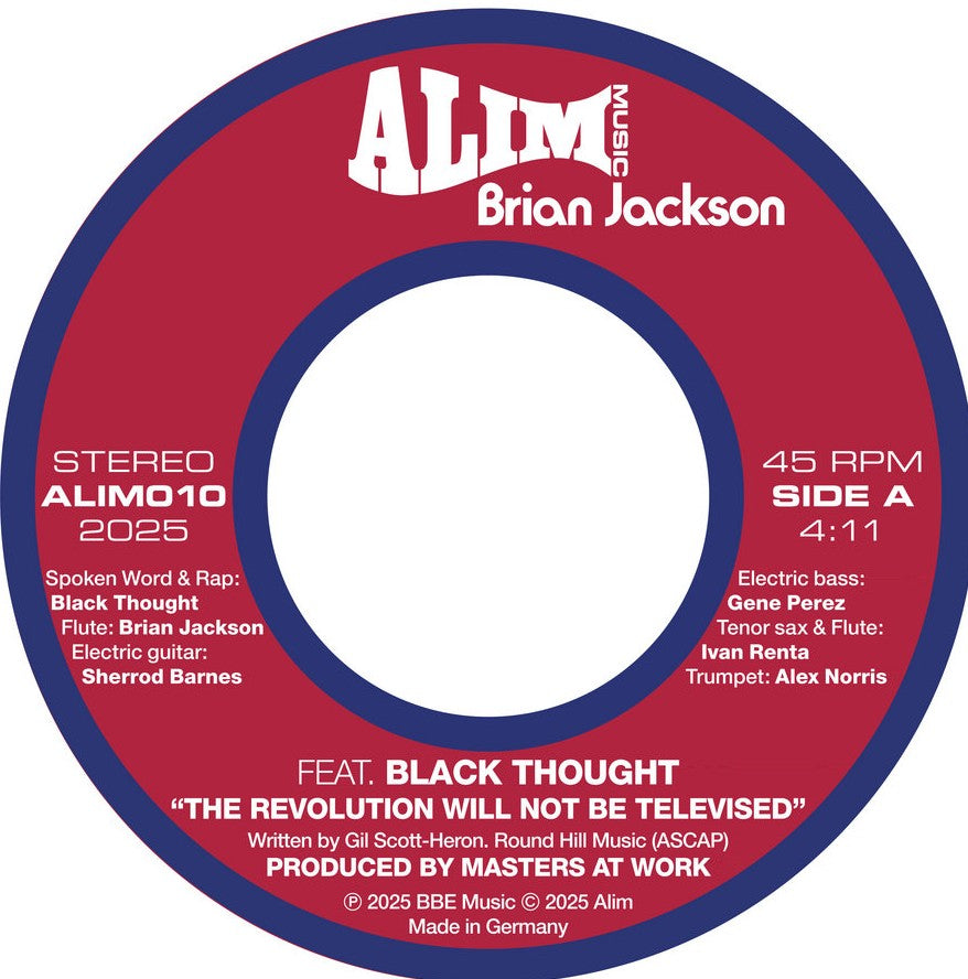 Brian Jackson - The Revolution Will Not Be Televised Vinyl, 7", Reissue