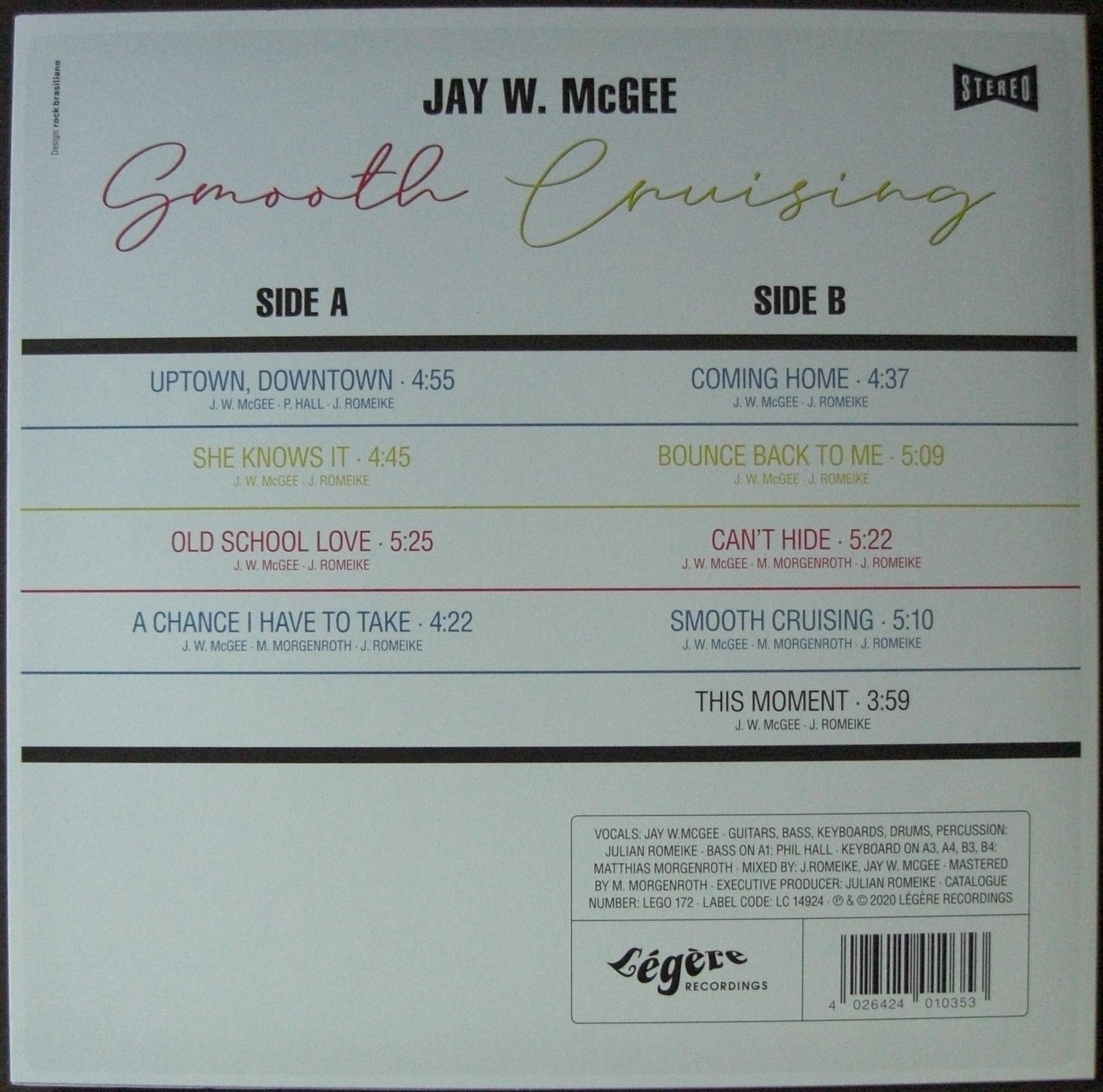 Jay W. McGee – Smooth Cruising Vinyl, LP, Album