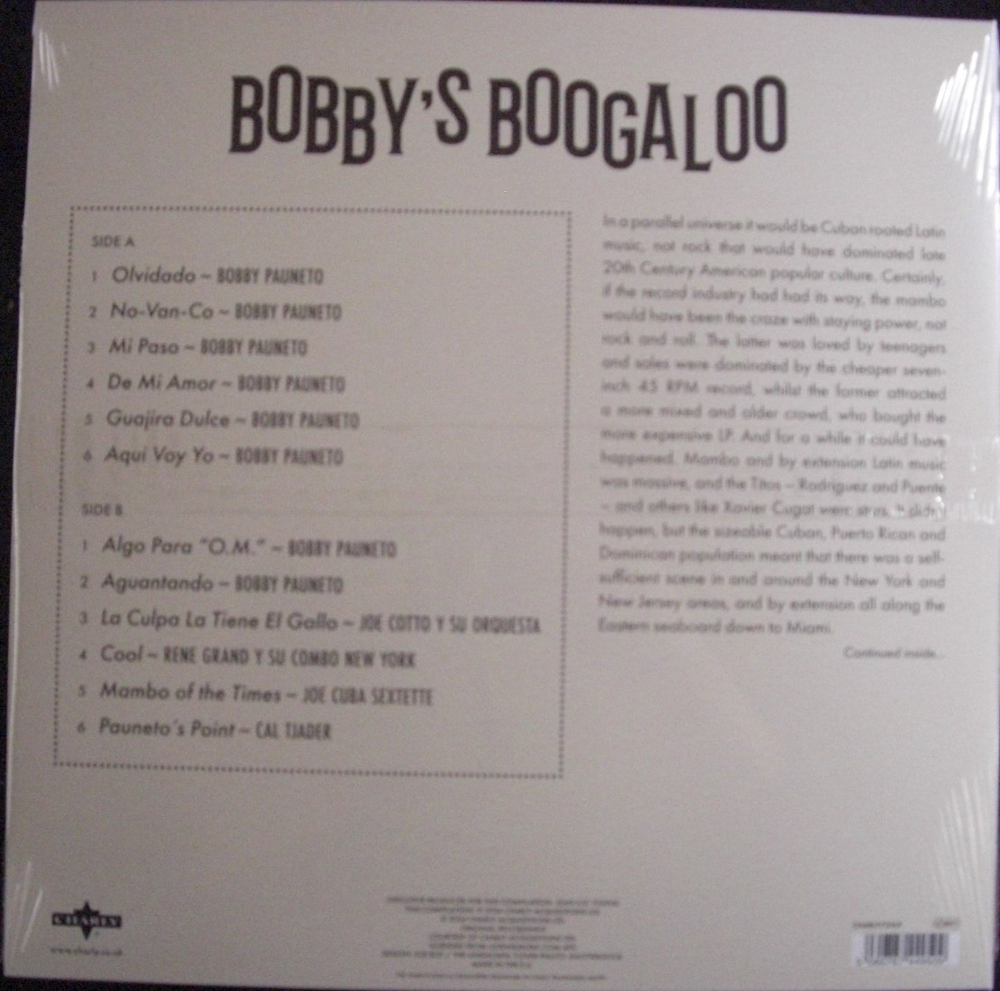 Bobby Vince Paunetto - Bobby's Boogaloo Vinyl, LP, Compilation