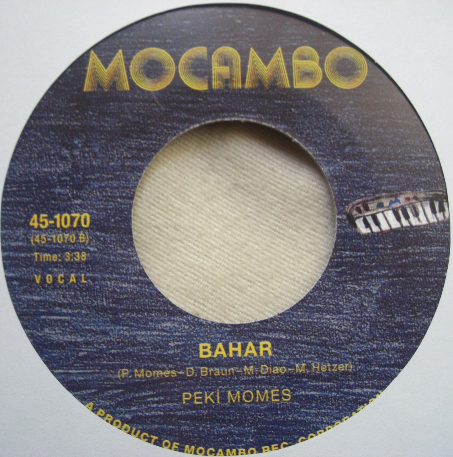 Peki Momés – Yildiz (Estrelar) / Bahar Vinyl, 7" blue