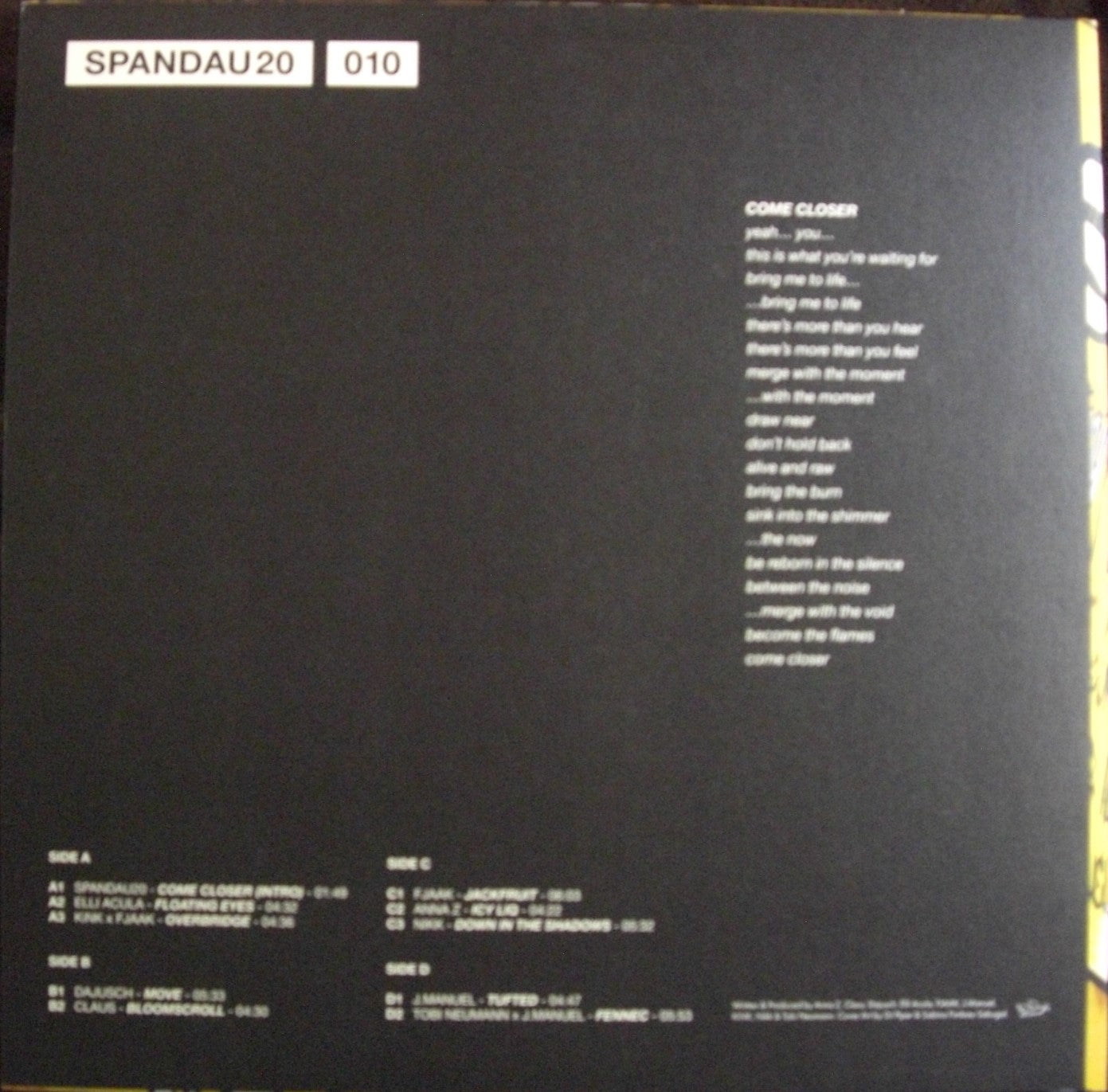 Various – SPANDAU20 010 - 2 x Vinyl, 12", Compilation