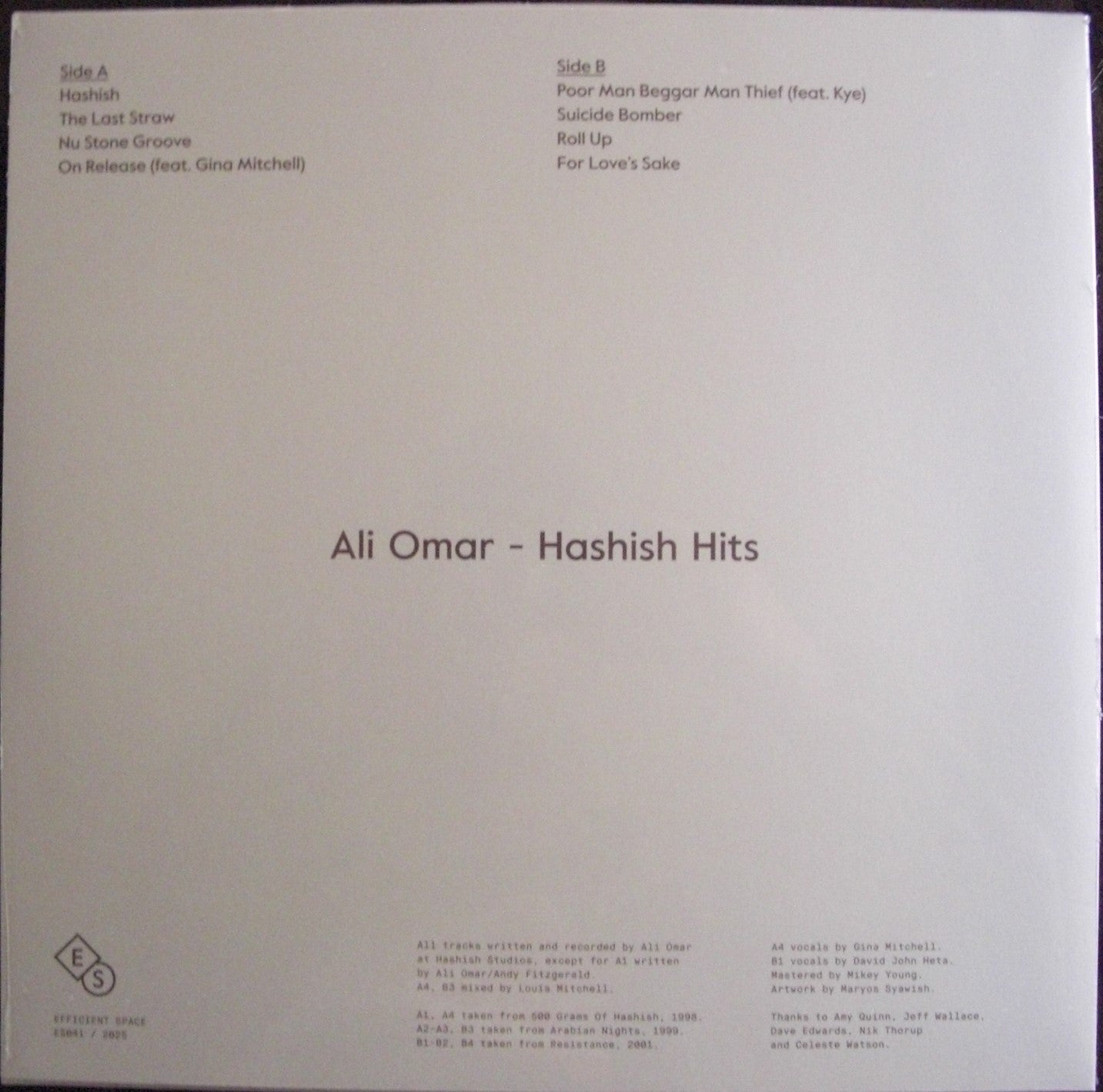 Ali Omar – Hashish Hits Vinyl, LP, Compilation