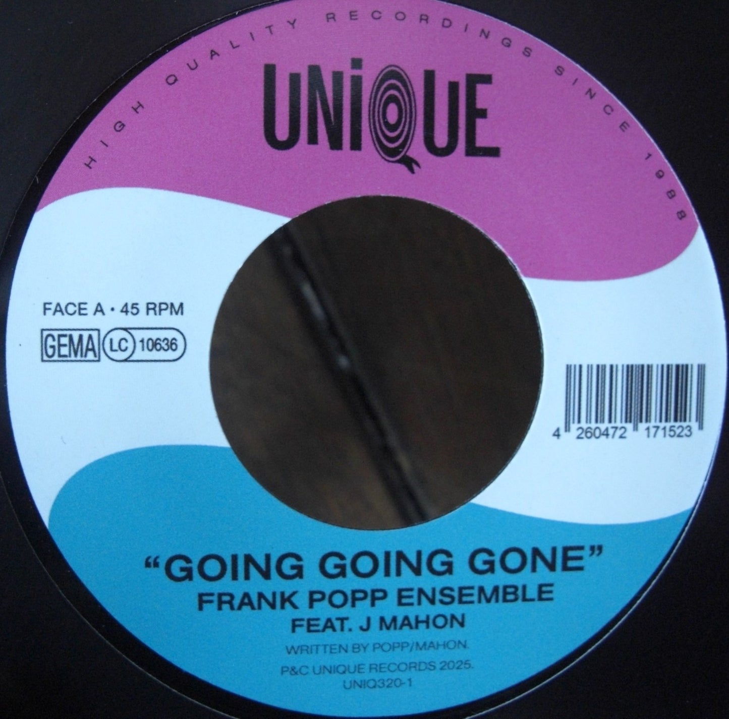 The Frank Popp Ensemble – Unstoppable / Going Going Gone Vinyl, 7" Limited Edt