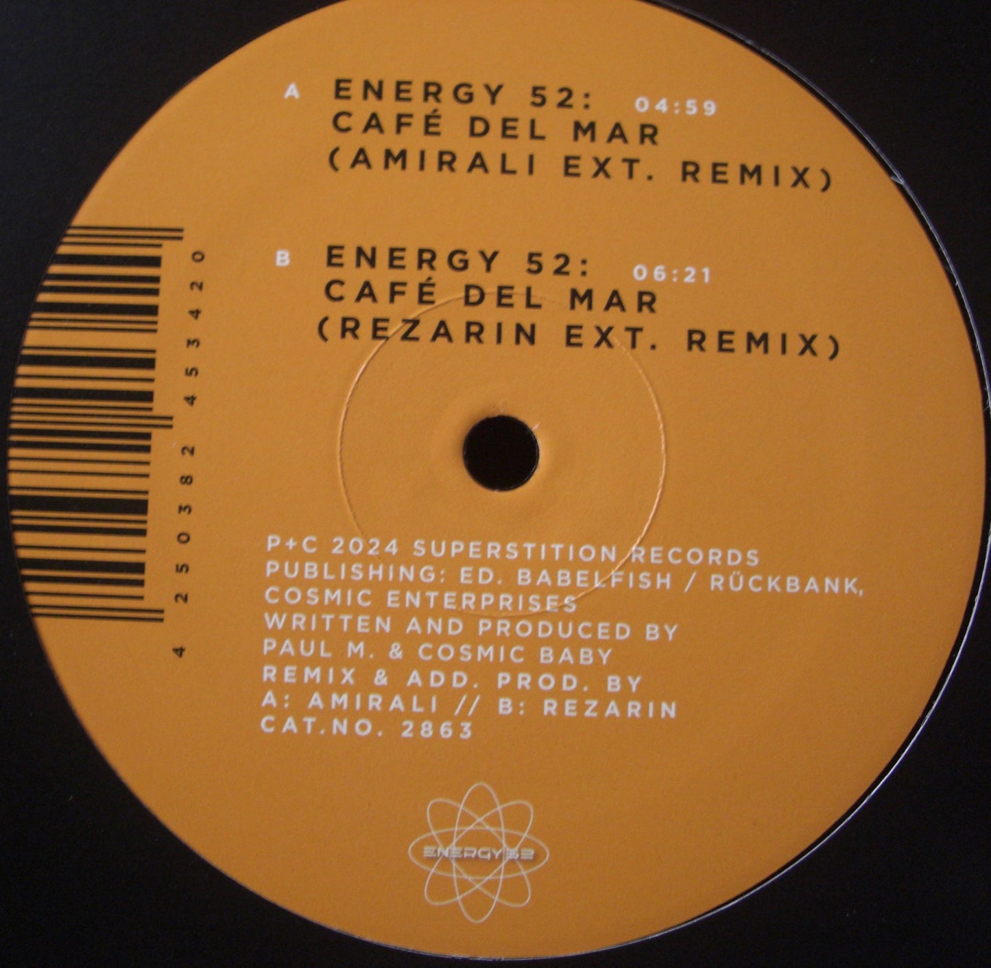 Energy 52 - Café Del Mar (Amirali & REZarin Remixes) Vinyl, 10"