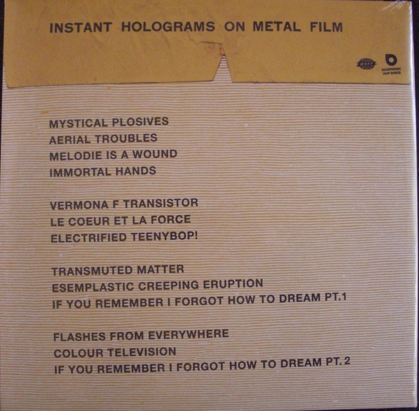 Stereolab - Instant Holograms On Metal Film 2x Vinyl, LP, Album clear