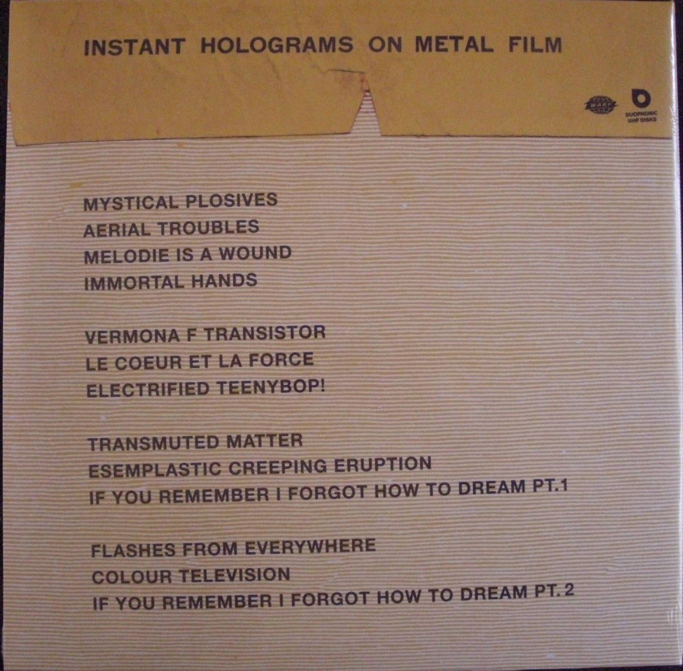 Stereolab - Instant Holograms On Metal Film 2x Vinyl, LP, Album