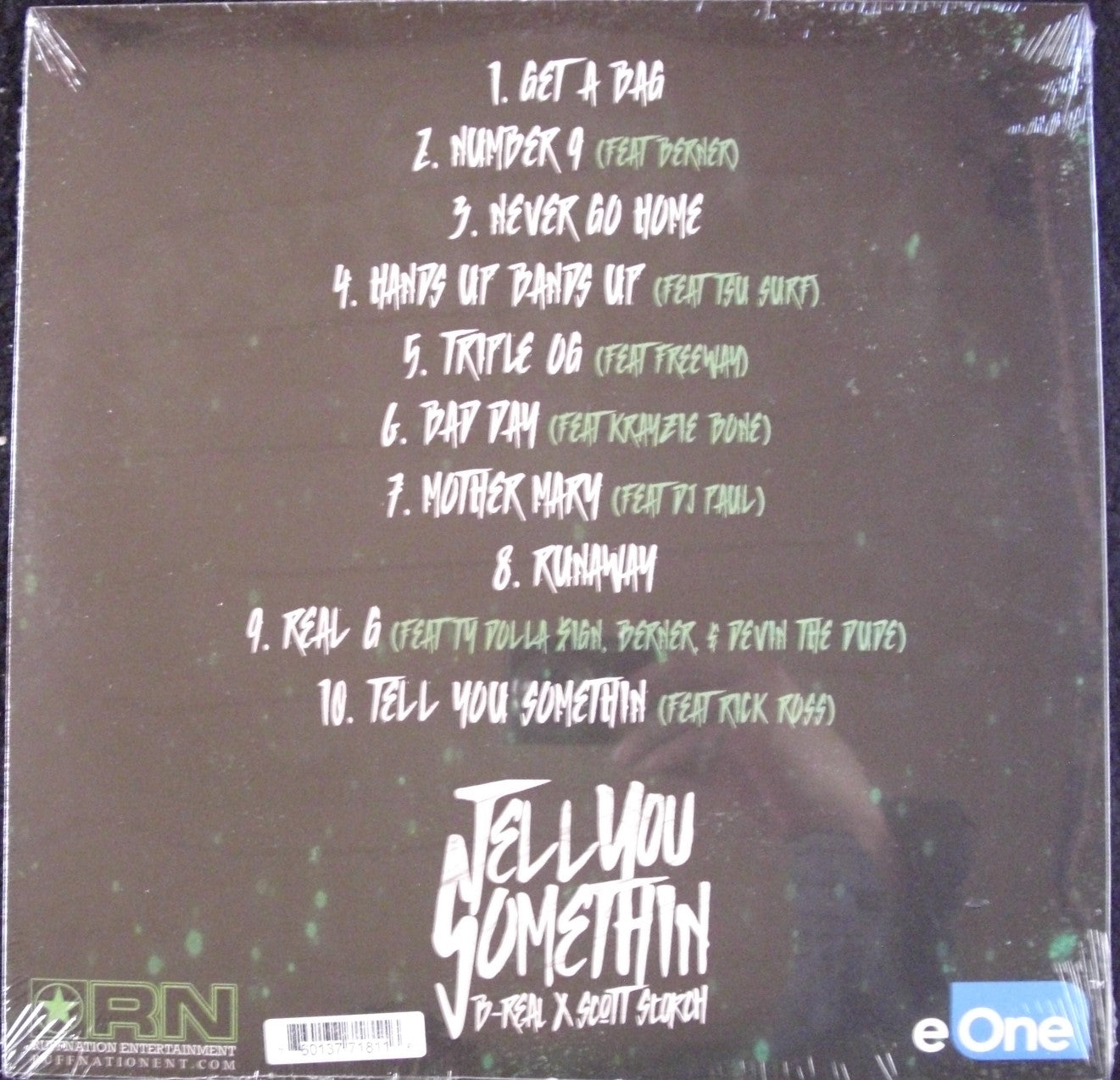B-Real × Scott Storch – Tell You Somethin Vinyl, LP, Album green