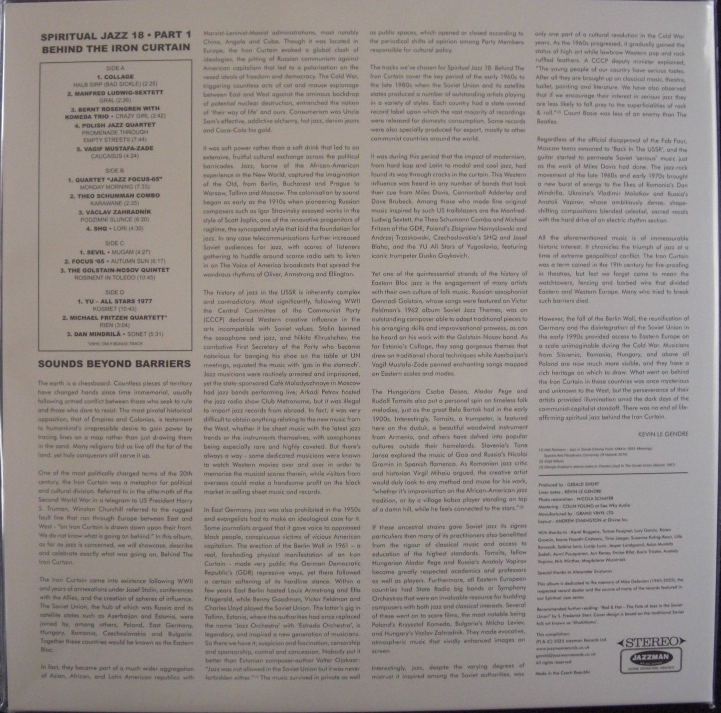 Various – Spiritual Jazz 18: Behind The Iron Curtain (Part 1) Vinyl, 2xLP, Compilation