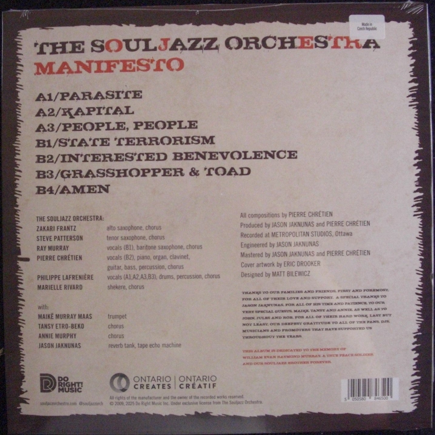 The Souljazz Orchestra – Manifesto Vinyl, LP, Album, Limited Edt, Reissue, orange