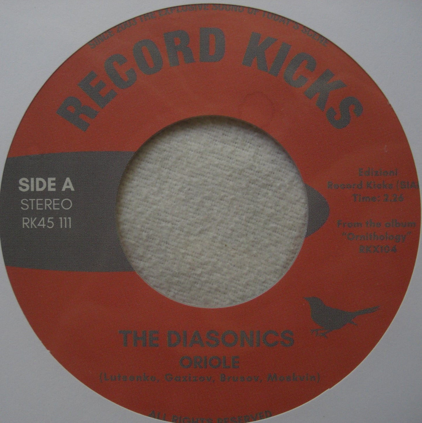 The Diasonics – Oriole / Chickadee Vinyl, 7" clear