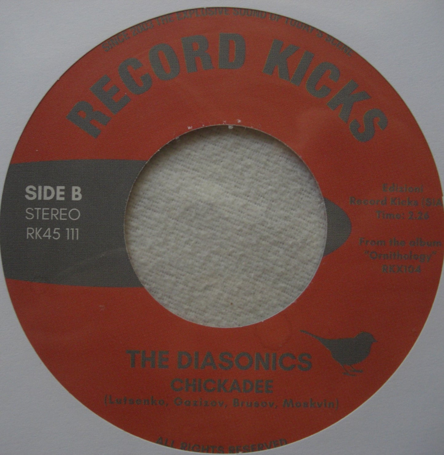 The Diasonics – Oriole / Chickadee Vinyl, 7" clear