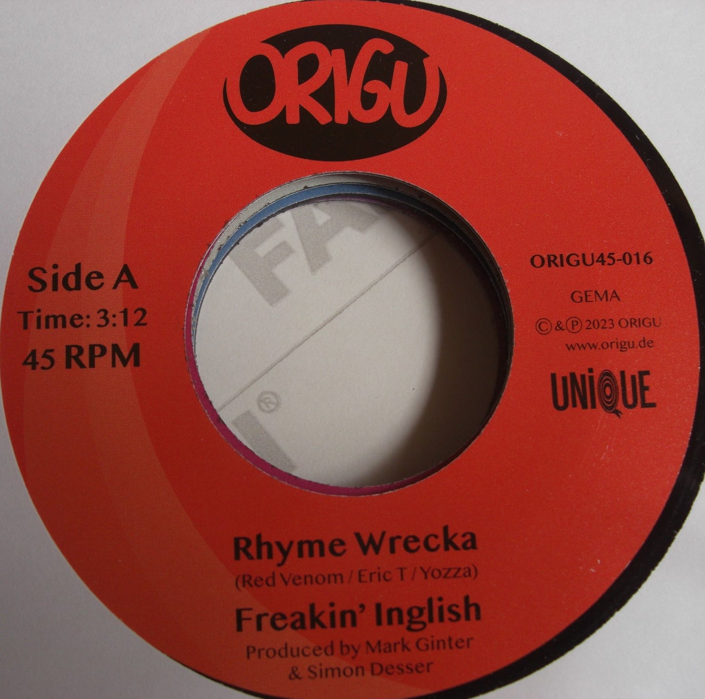 Freakin' Inglish – Rhyme Wrecka / A-Dorable Vinyl, 7"