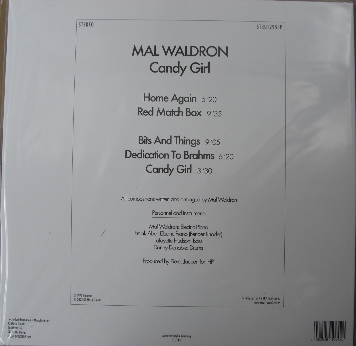 Mal Waldron – Candy Girl Vinyl, LP, Album, Reissue