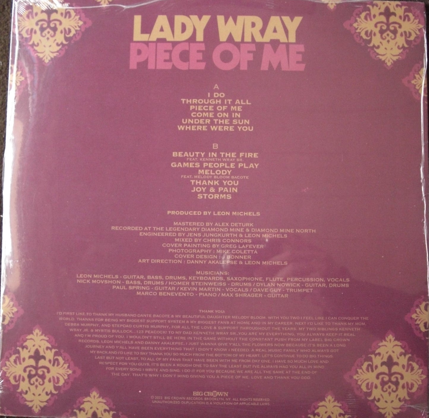 Lady Wray – Piece Of Me Vinyl, LP, Album