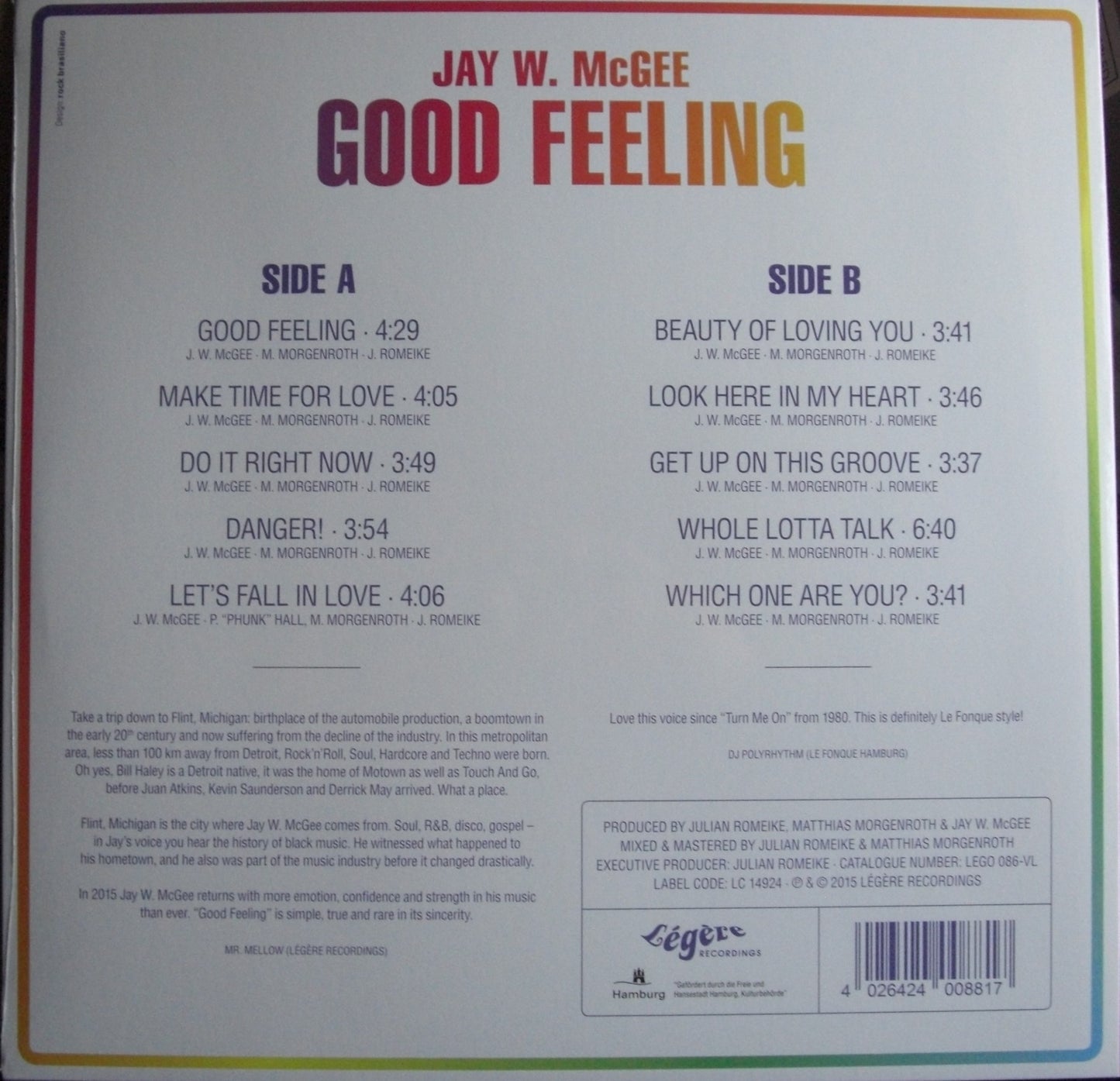Jay W. McGee – Good Feeling Vinyl, LP, Album