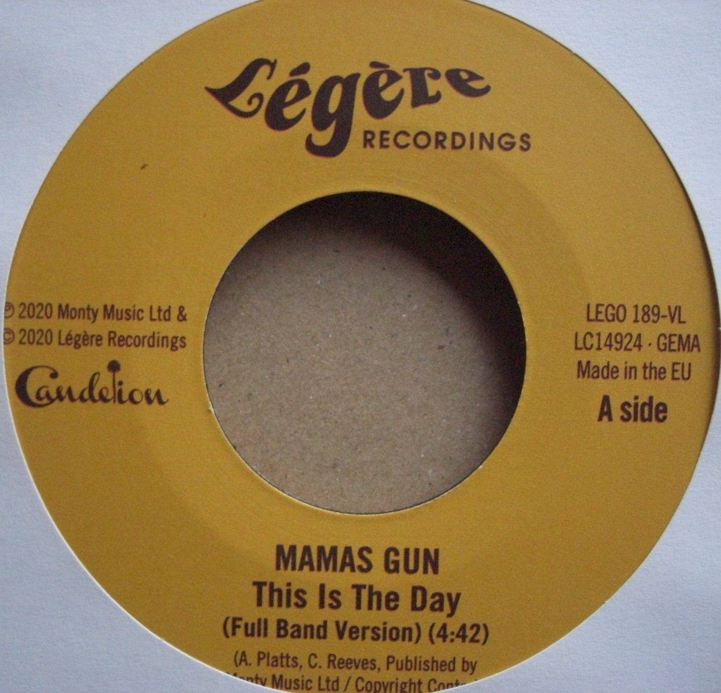 Mamas Gun – This Is The Day / We Vinyl, 7"