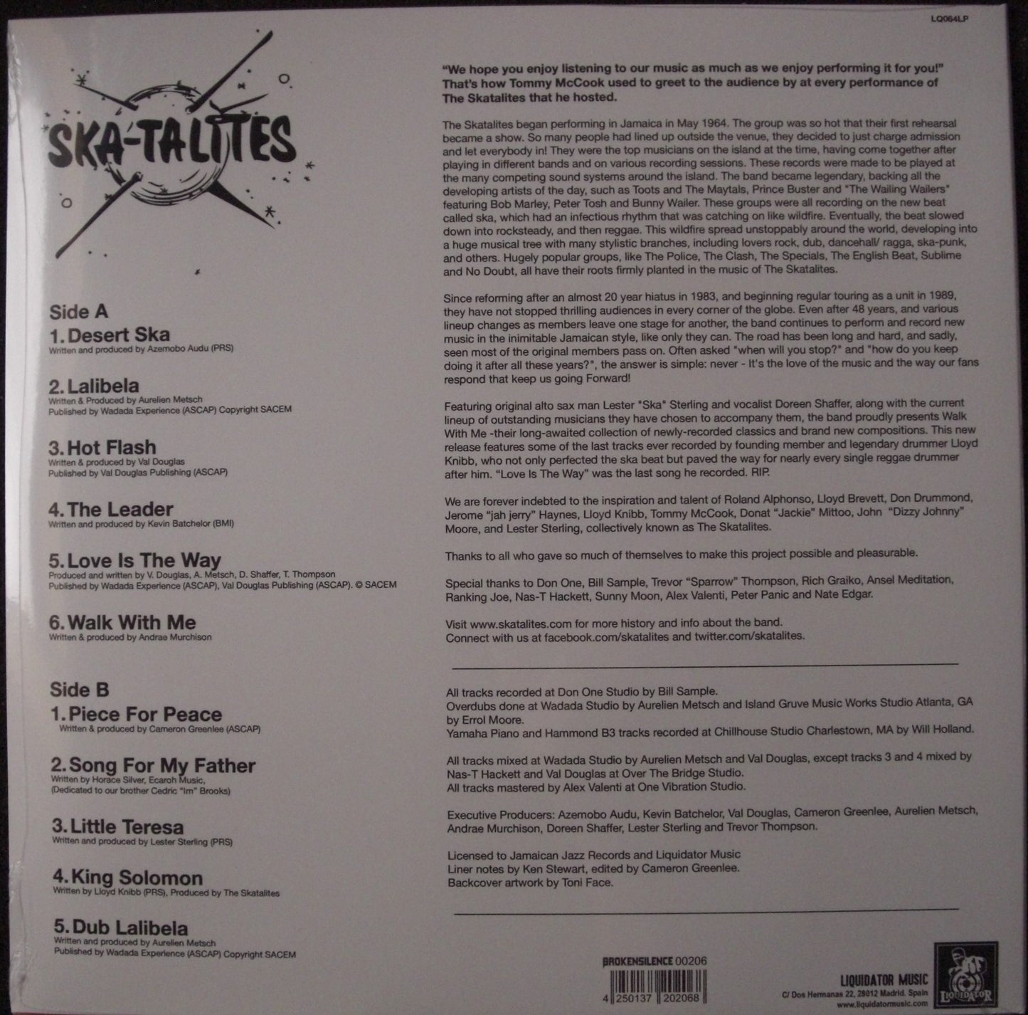 The Skatalites - Walk With Me Vinyl, LP, Album, Reissue