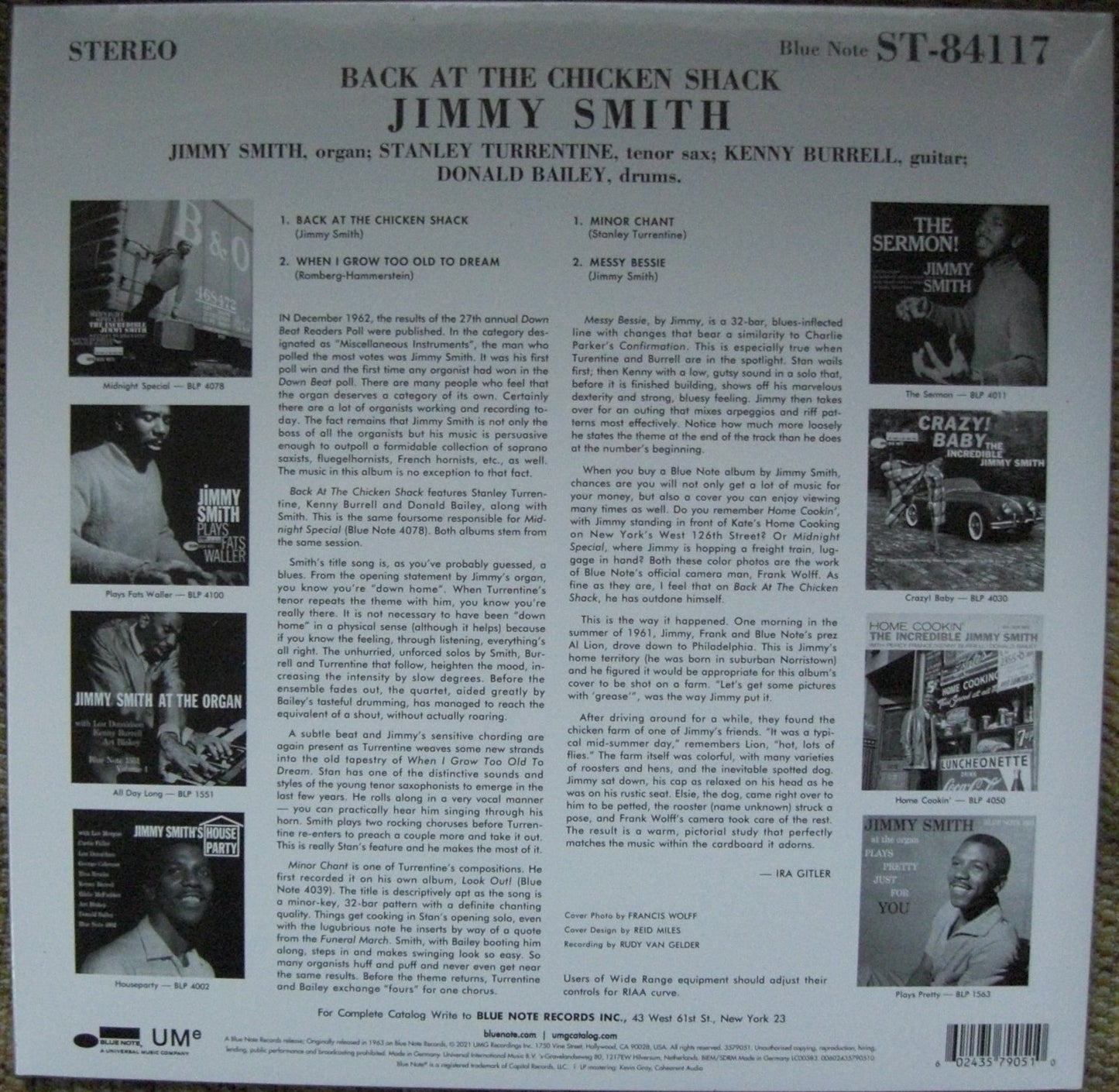El increíble Jimmy Smith – Back At The Chicken Shack Vinilo, LP, Álbum