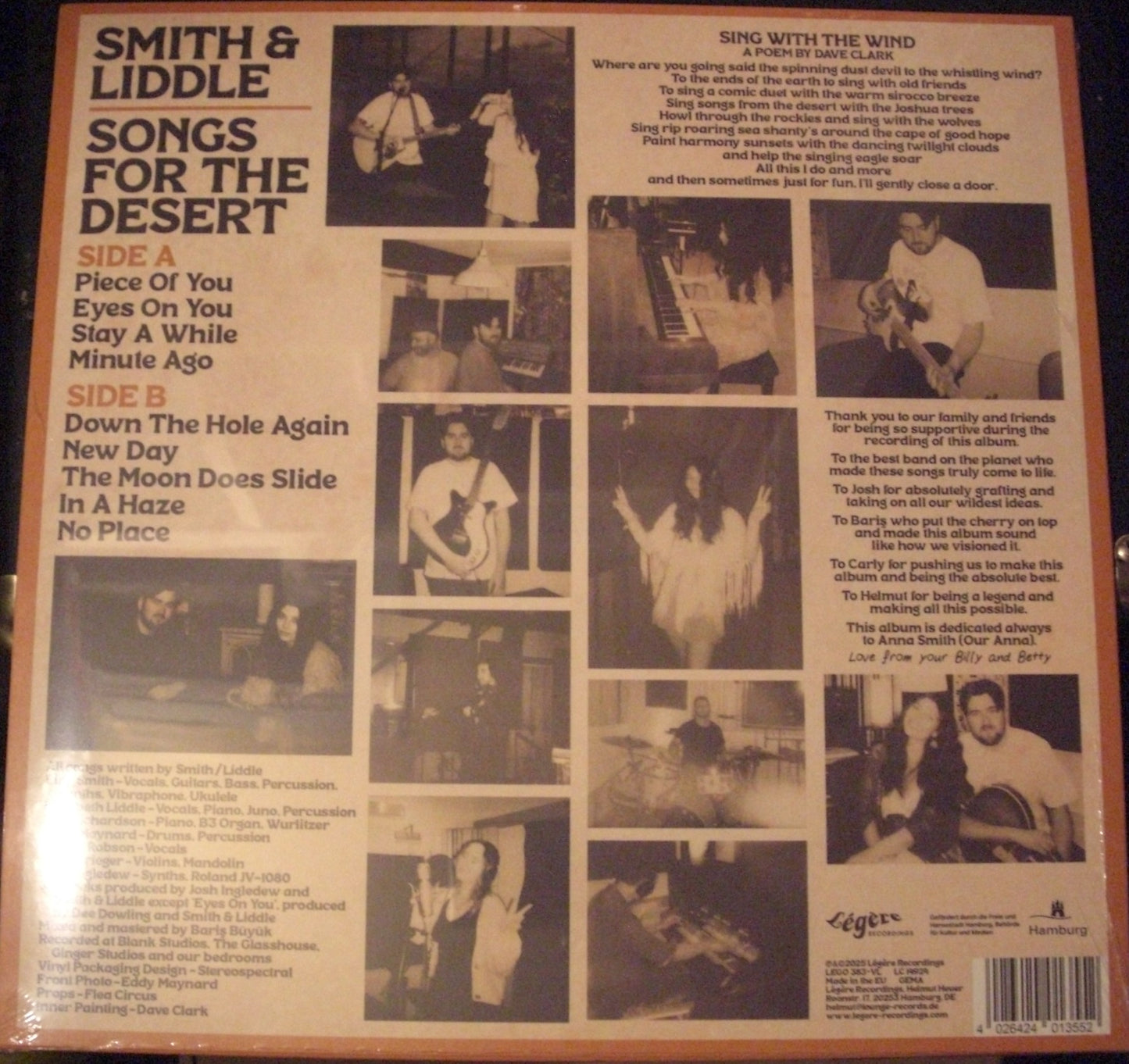 Smith & Liddle - Songs For The Desert Vinyl, LP, Album