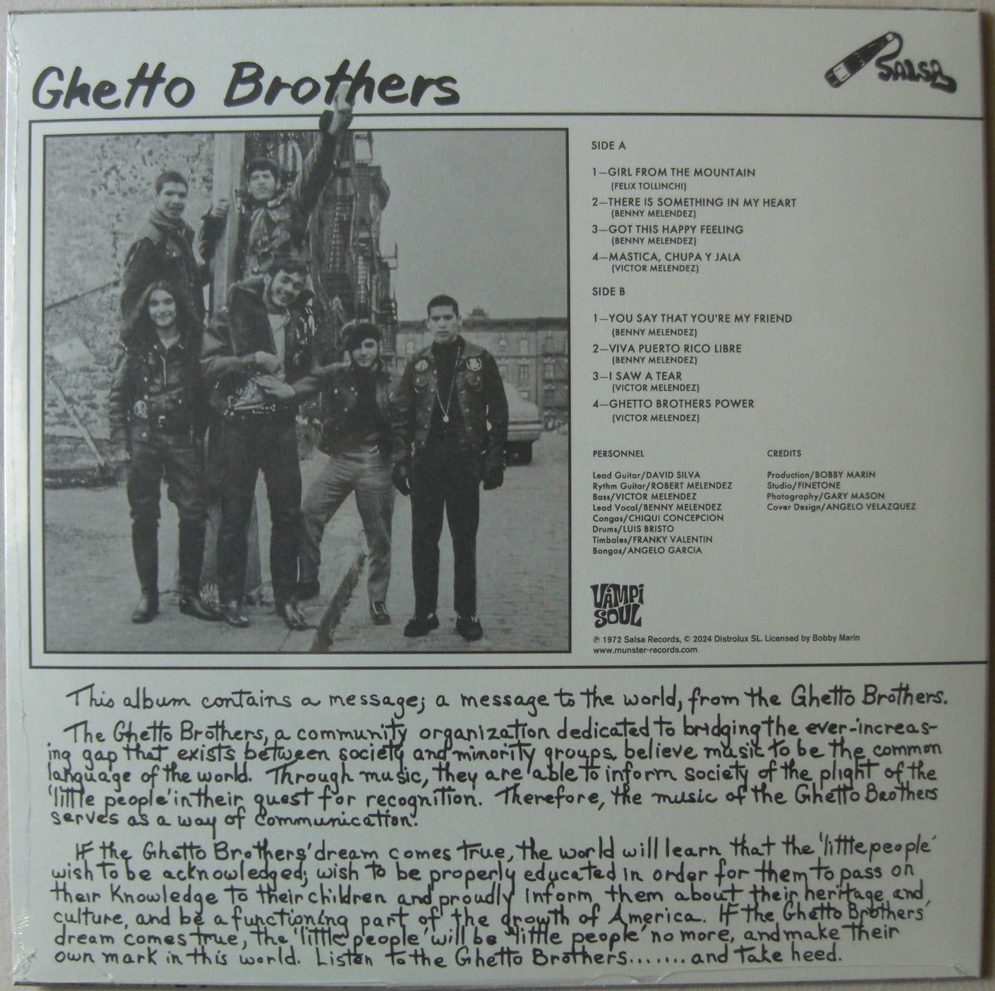 The Ghetto Brothers – Power-Fuerza Vinyl, LP, Album