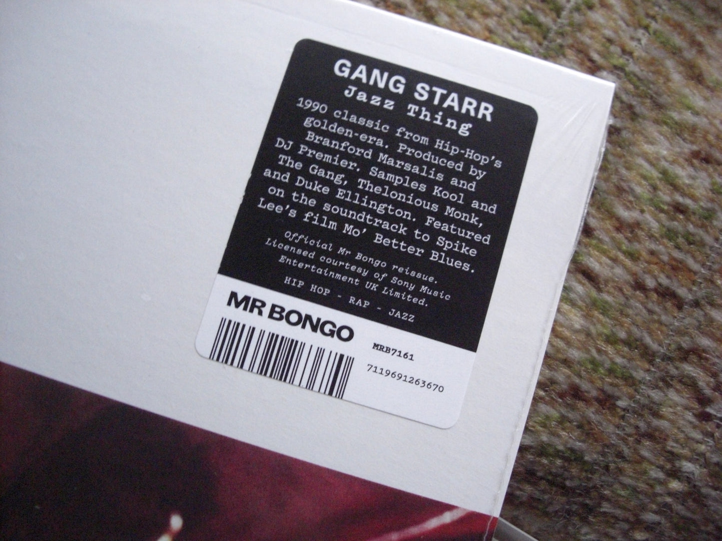 Gang Starr – Jazz Thing Vinyl, 7", Single, Reissue