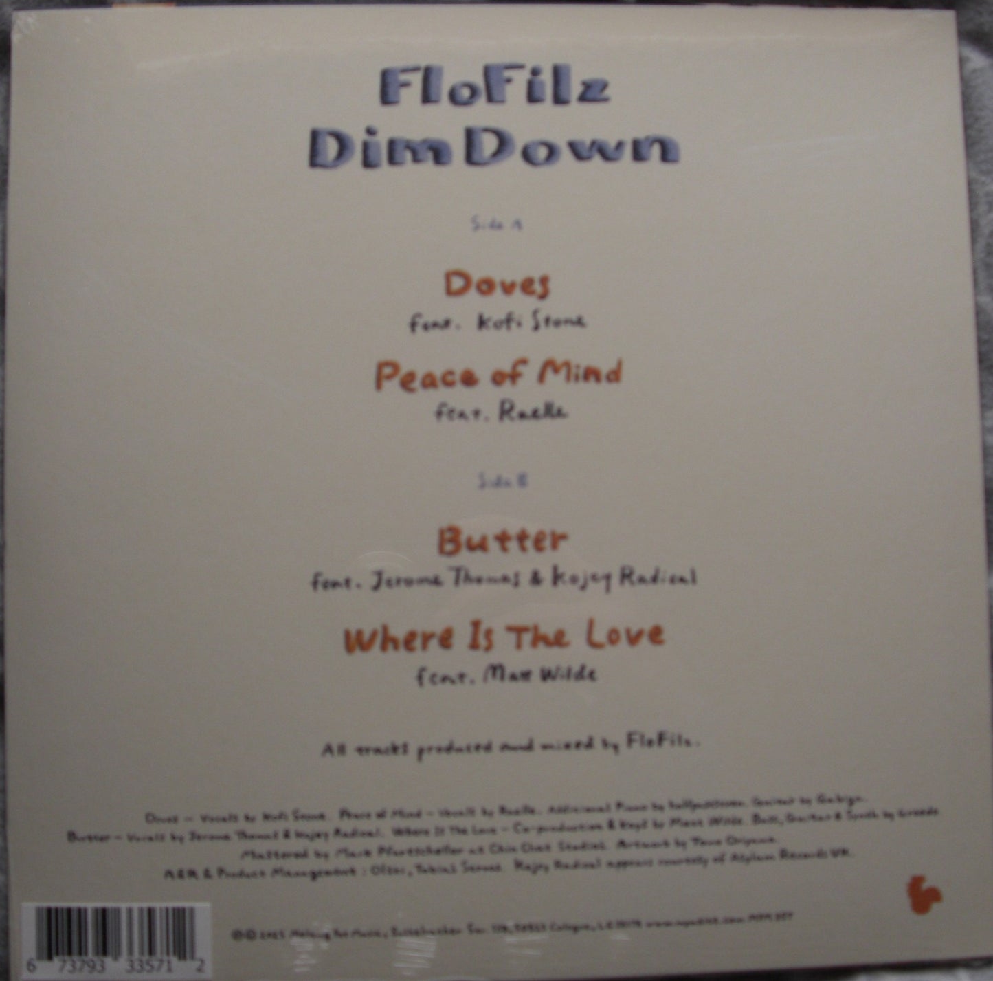 FloFilz – Dim Down Vinyl, 10", EP, Limited Edt