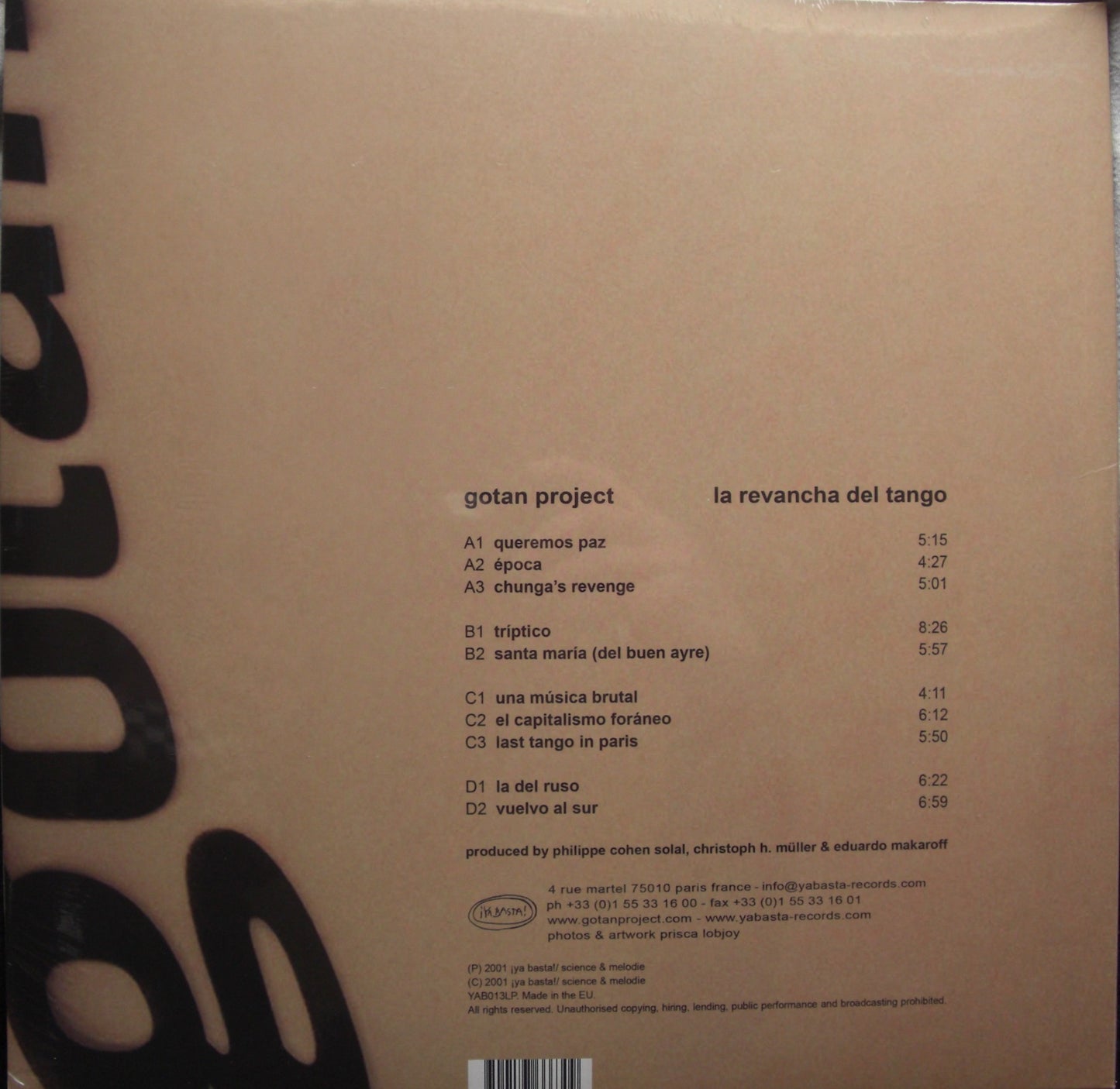 Gotan Project – La Revancha Del Tango 2x Vinyl, LP, Album, Reissue