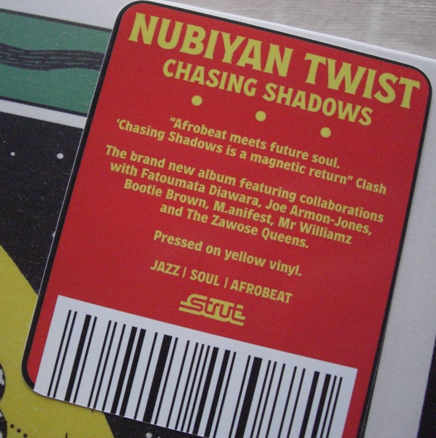 Nubiyan Twist - Chasing Shadows Vinyl, LP, Album yellow
