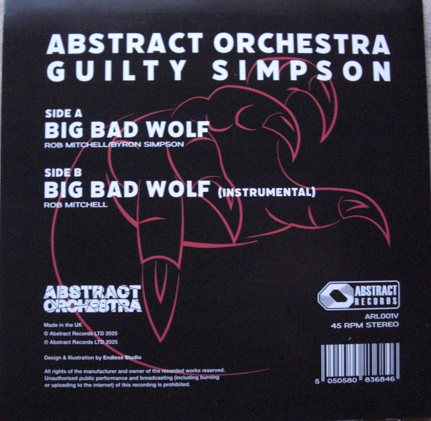 Abstract Orchestra & Guilty Simpson - Big Bad Wolf Vinyl, 7"