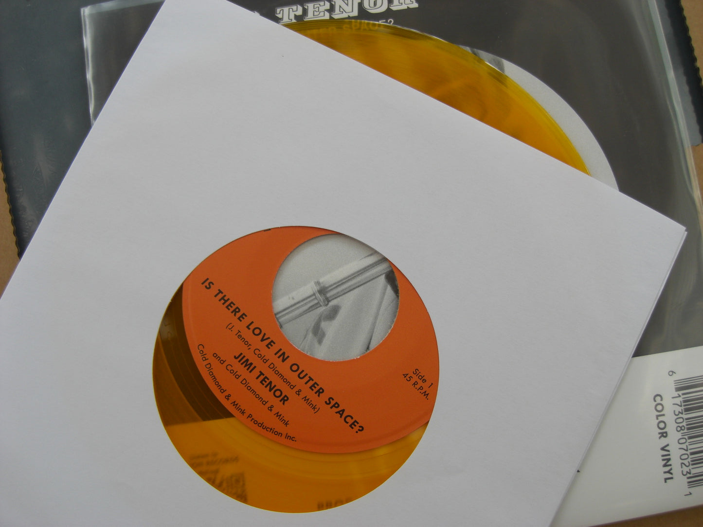 Jimi Tenor – Is There Love In Outer Space? Orbiting Telesto 7" yellow