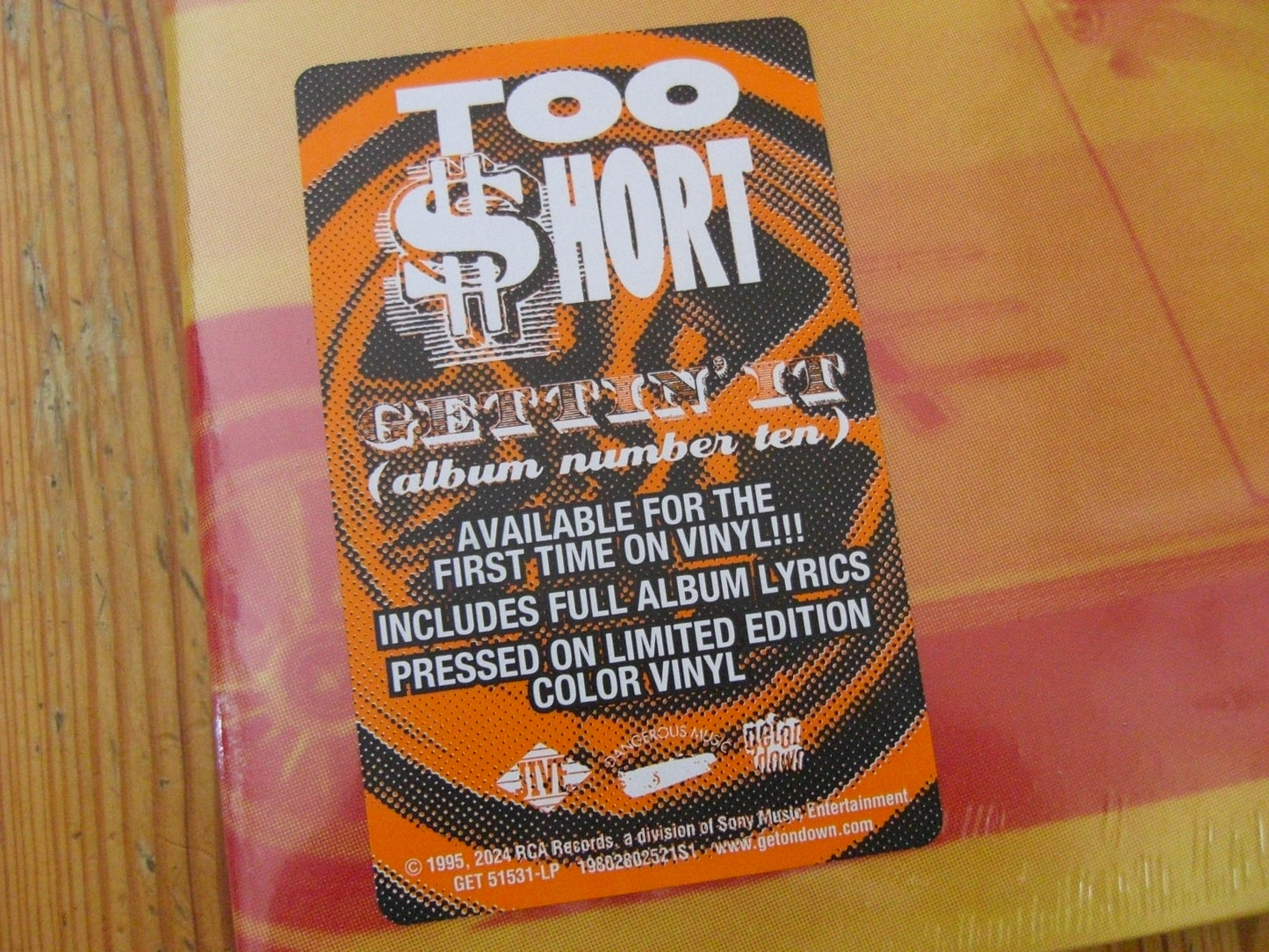 Too Short – Gettin' It (Album Number Ten) 2 x vinyl, LP, album orange