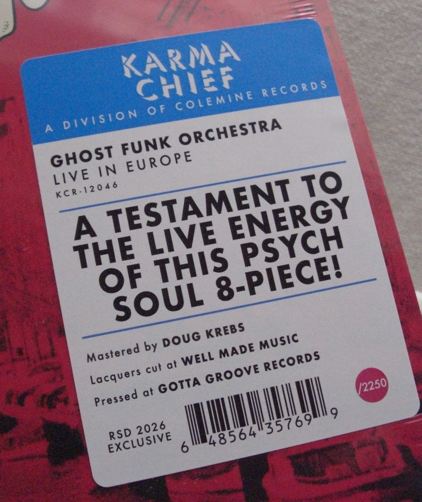 Ghost Funk Orchestra - Live In Europe Vinyl, LP, Album, RSD 2026