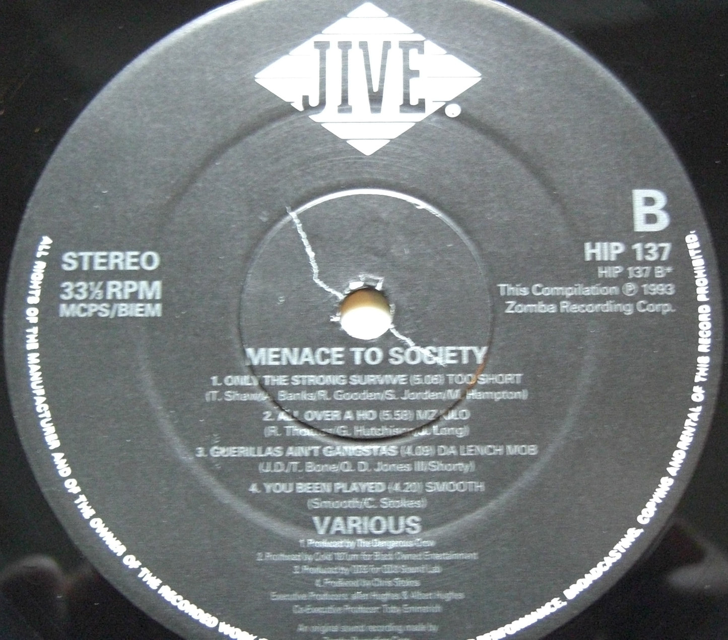 Menace II Society - Soundtrack 2x Vinyl LP Compilation UK 1993
