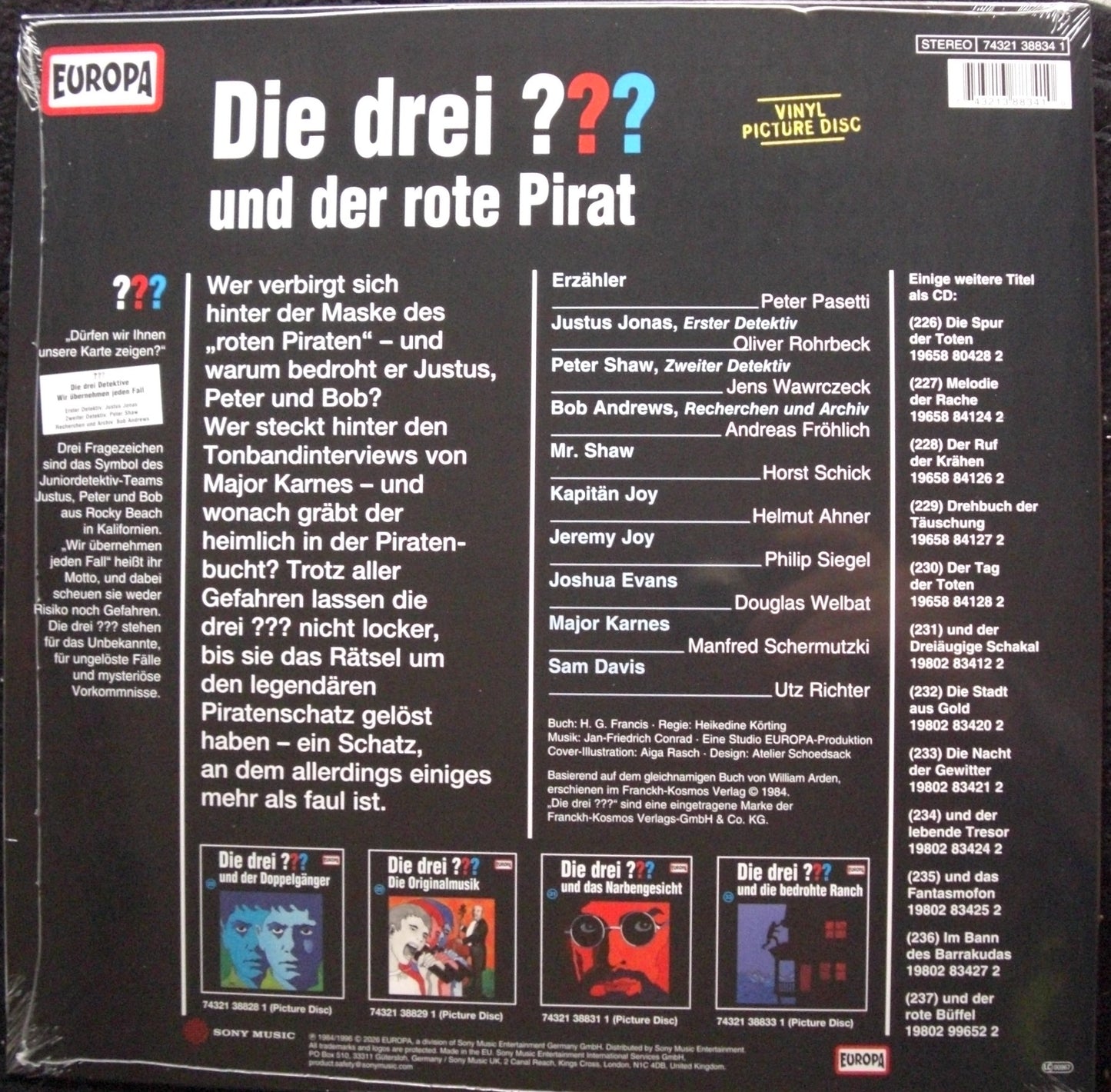 William Arden - Die drei ??? (Folge 034) - Und Der Rote Pirat Vinyl, LP, Picture Disc