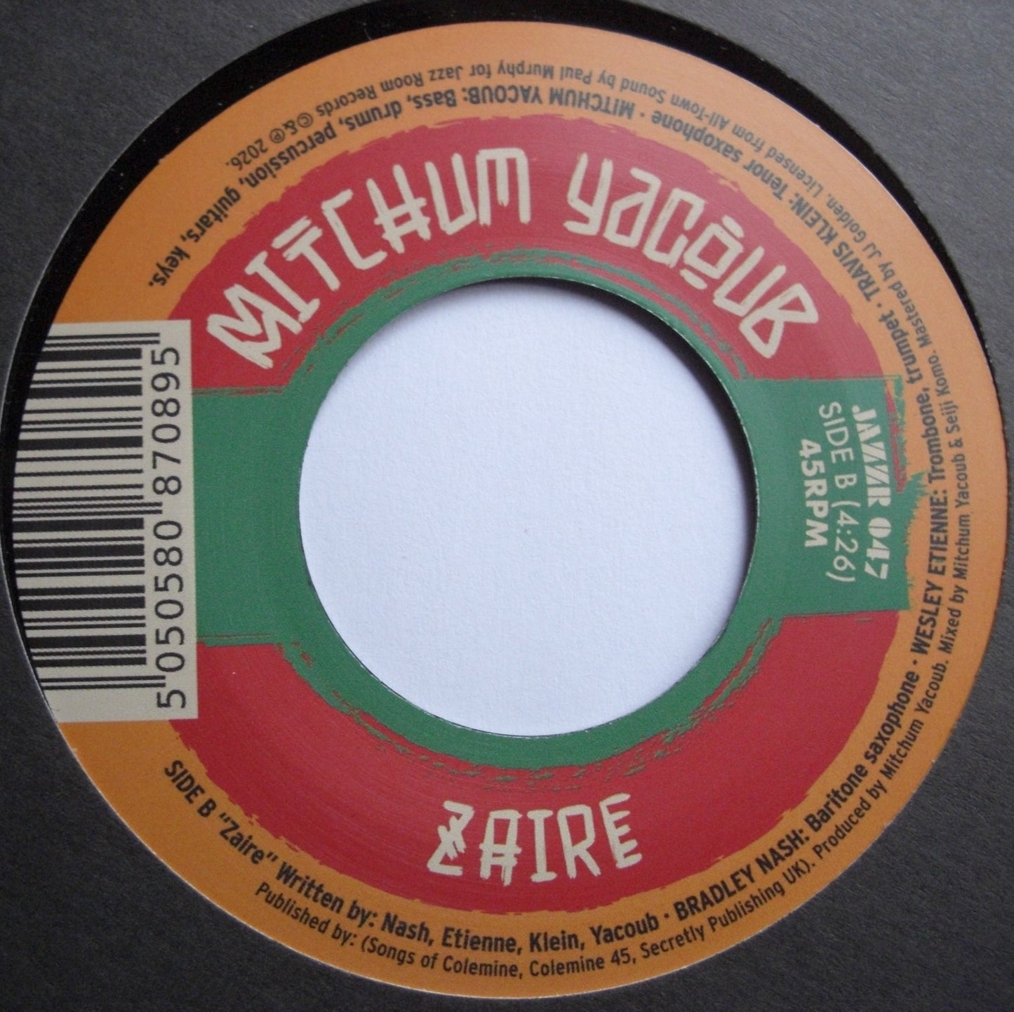 Mitchum Yacoub - Cumbia No Get Enemy / Zaire Vinyl, 7"