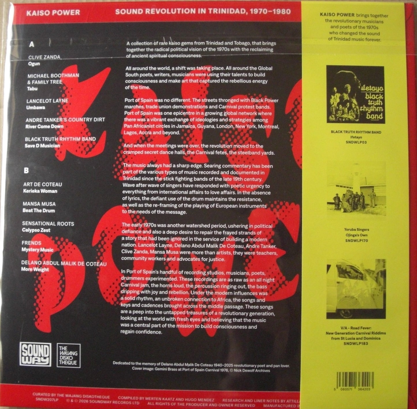 Various - Kaiso Power Sound Revolution In Trinidad 1970 - 1980 Vinyl, LP, Compilation