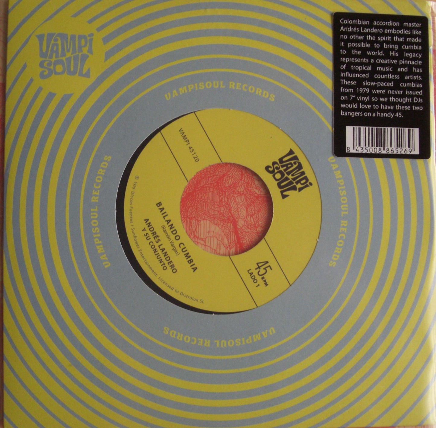 Andres Landero Y Su Conjunto - Bailanda Cumbia Vinyl, 7"
