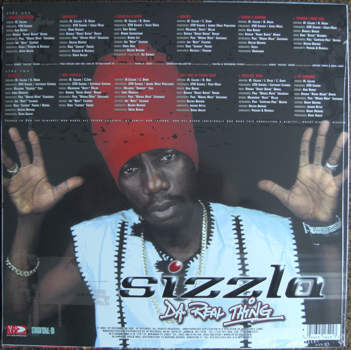 Sizzla – Da Real Thing Vinyl, LP, Album