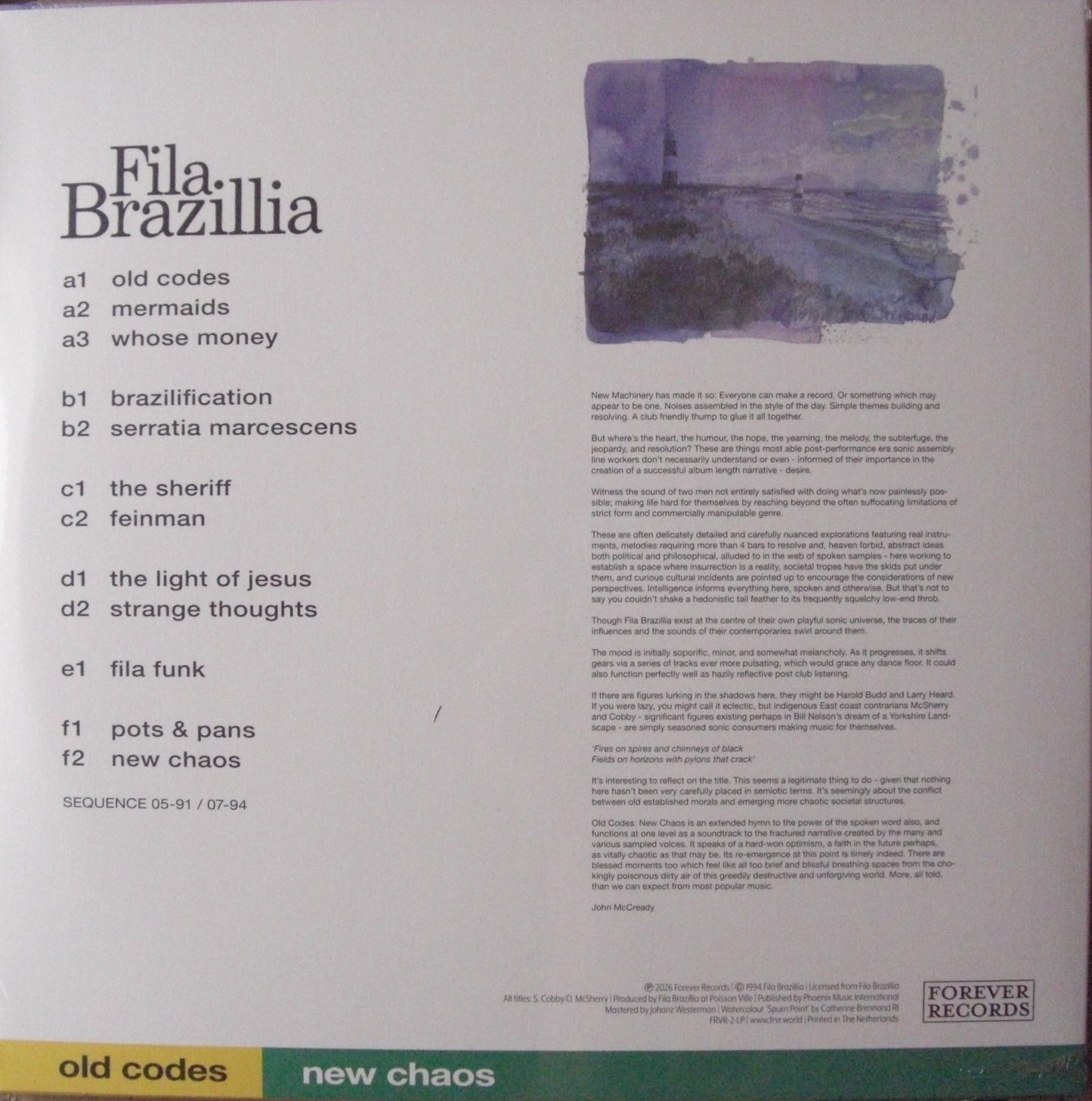 Fila Brazillia – Old Codes New Chaos 3x Vinyl, LP, Reissue