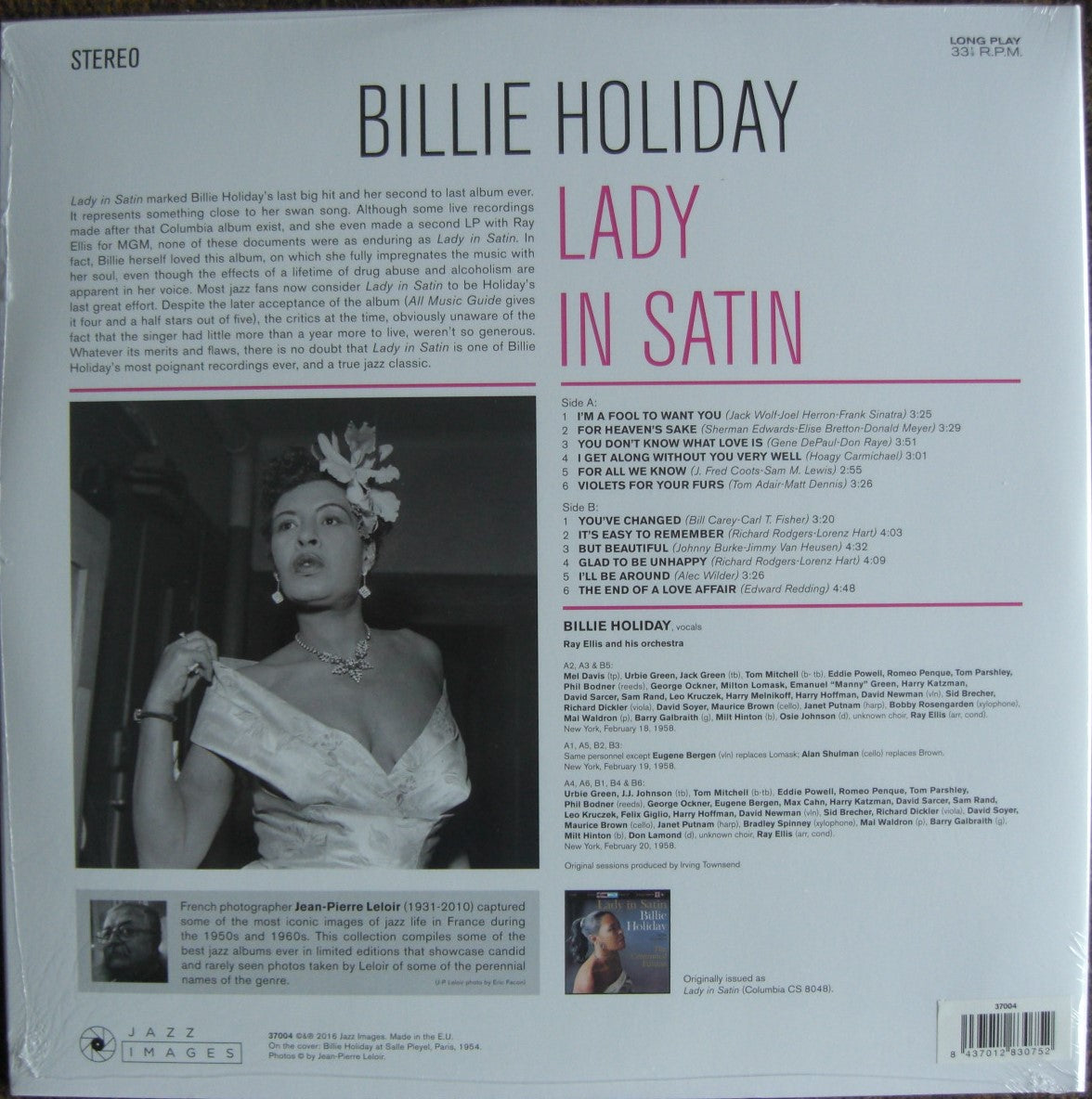 Billie Holiday With Ray Ellis And His Orchestra – Lady In Satin Vinyl, LP, Album