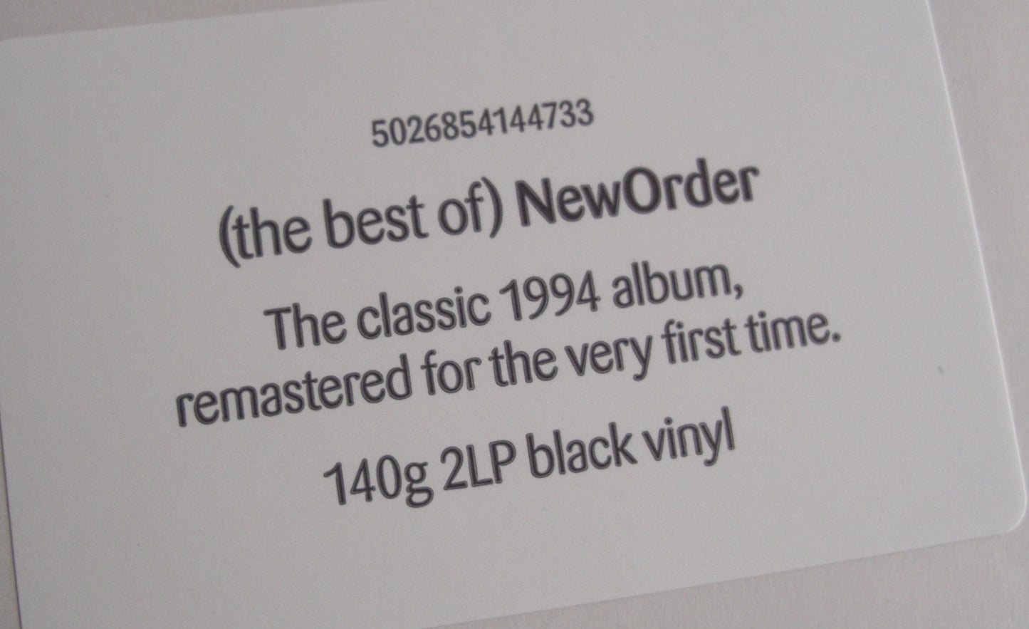 New Order – The Best Of New Order 2x Vinyl, LP, Compilation, Reissue, Remastered