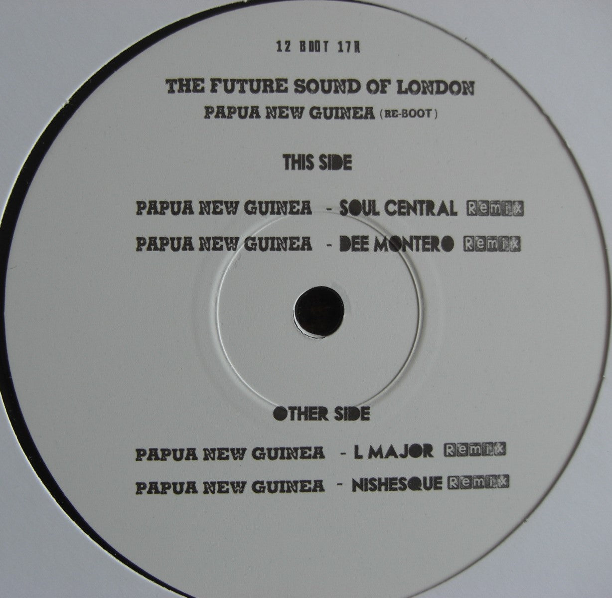 The Future Sound Of London - Vinilo de Papúa Nueva Guinea (Re-Boot), sencillo de 12"