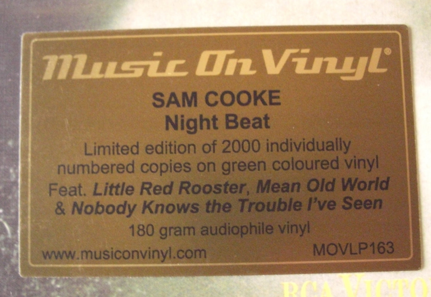 Sam Cooke – Night Beat Vinyl, LP, Album, Reissue, Limited Edt. green
