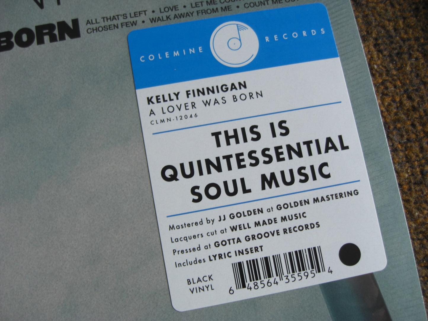 Kelly Finnigan – A Lover Was Born Vinilo, LP, Álbum negro