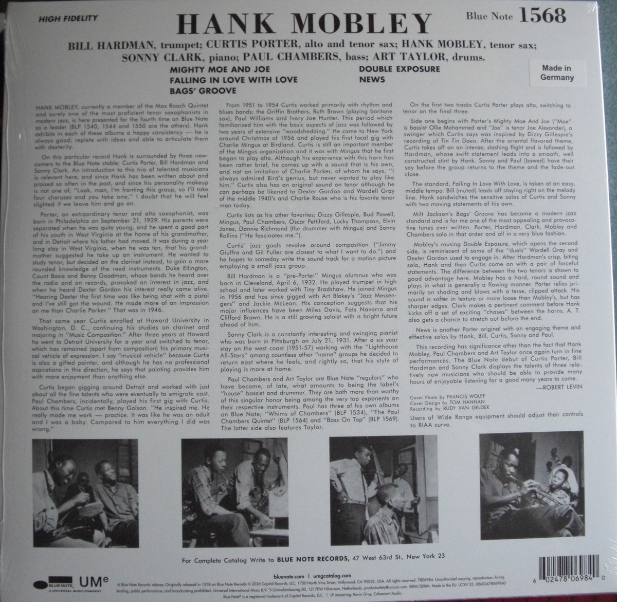 Hank Mobley – Hank Mobley Vinyl, LP, Album, Reissue, 180g