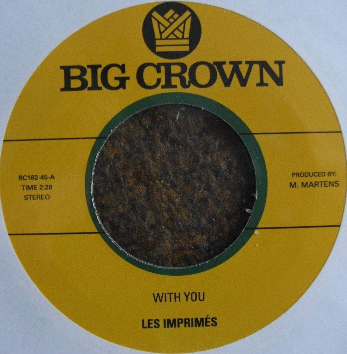 Les Imprimés – With You/ Only Love Vinyl, 7"