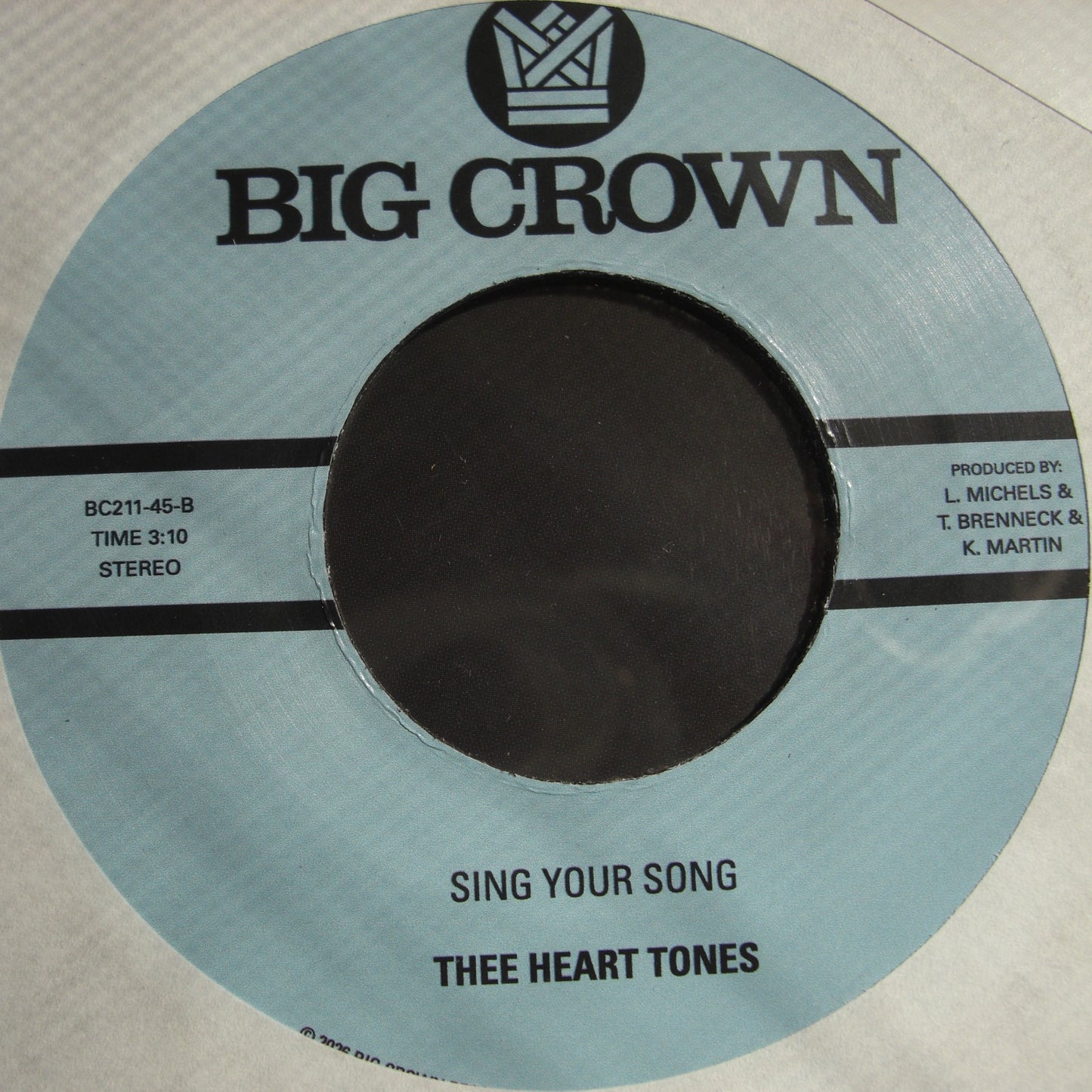 Thee Heart Tones – Don't Forget Me Love / Sing Your Song Vinyl, 7"